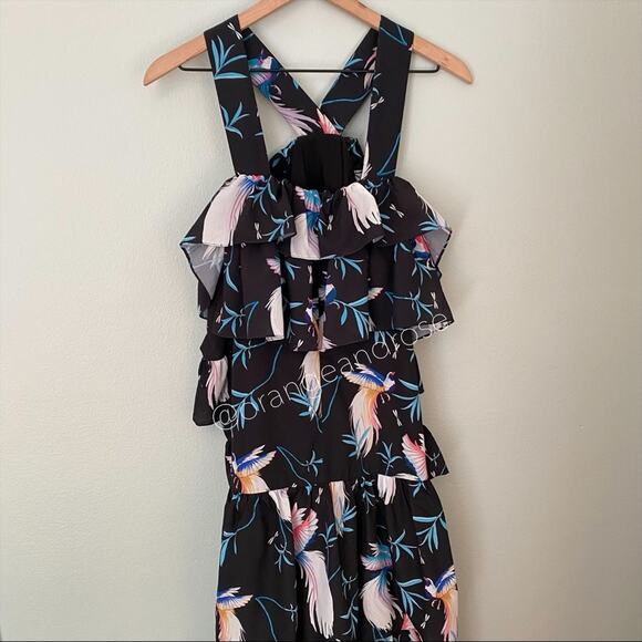 Borgo De Nor Sandra Tiered Bird Midi Dress 6 - Picture 13 of 16